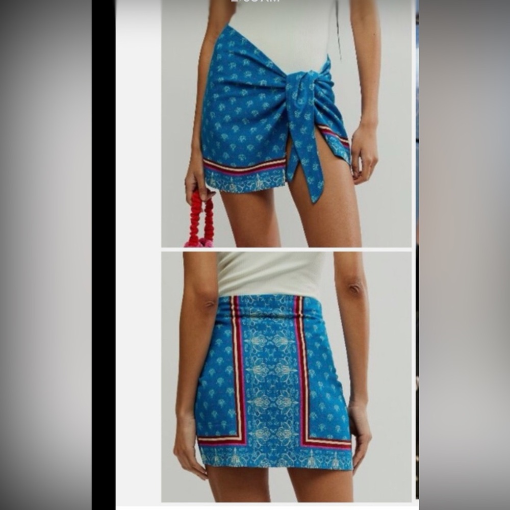 FREE PEOPLE OFF SHORE SARONG SKIRT COVER UP PERFECT FOR BEACH OR POOL NWOT